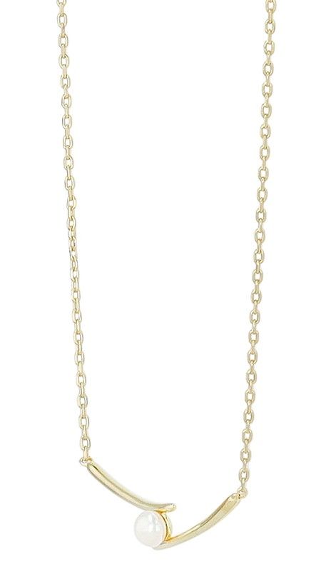 "Pennilyn" 925/- Echt Silber Kette, Süßwasserperle, vergoldet