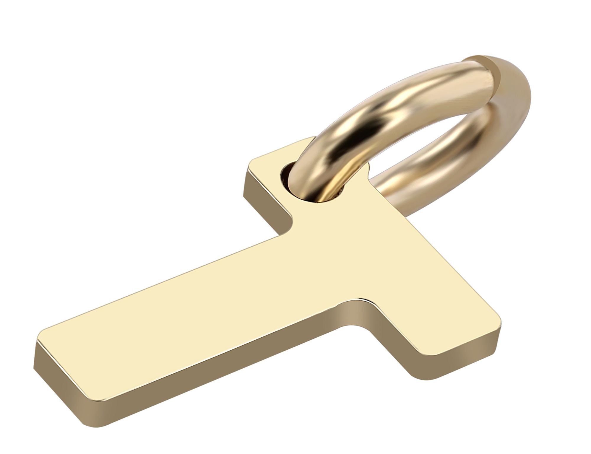 375/- Gold Anhänger "Golden Initials - T" ohne Kette, Buchstaben, Initialien, 9 Karat, Gelbgold
