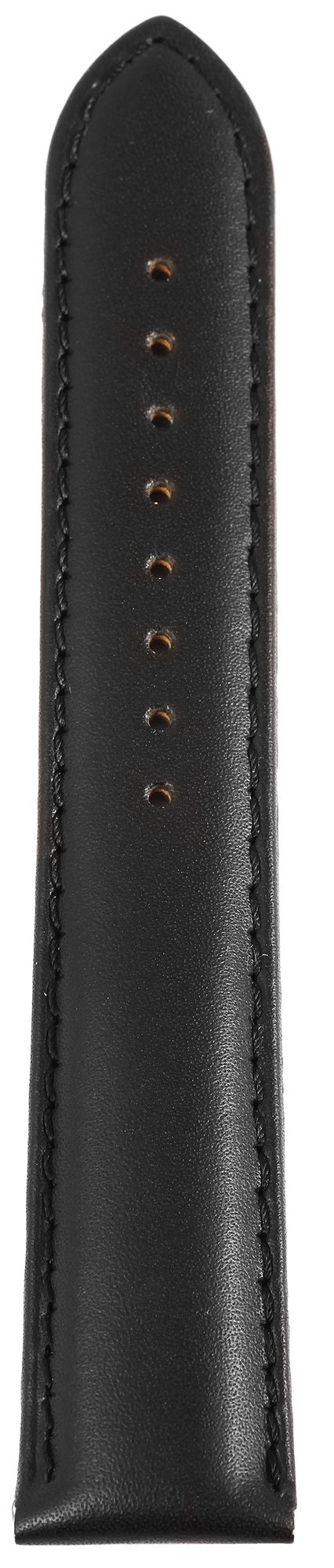 Basic Echtleder Armband, Edelstahl Dornschließe, schwarz, 24 mm