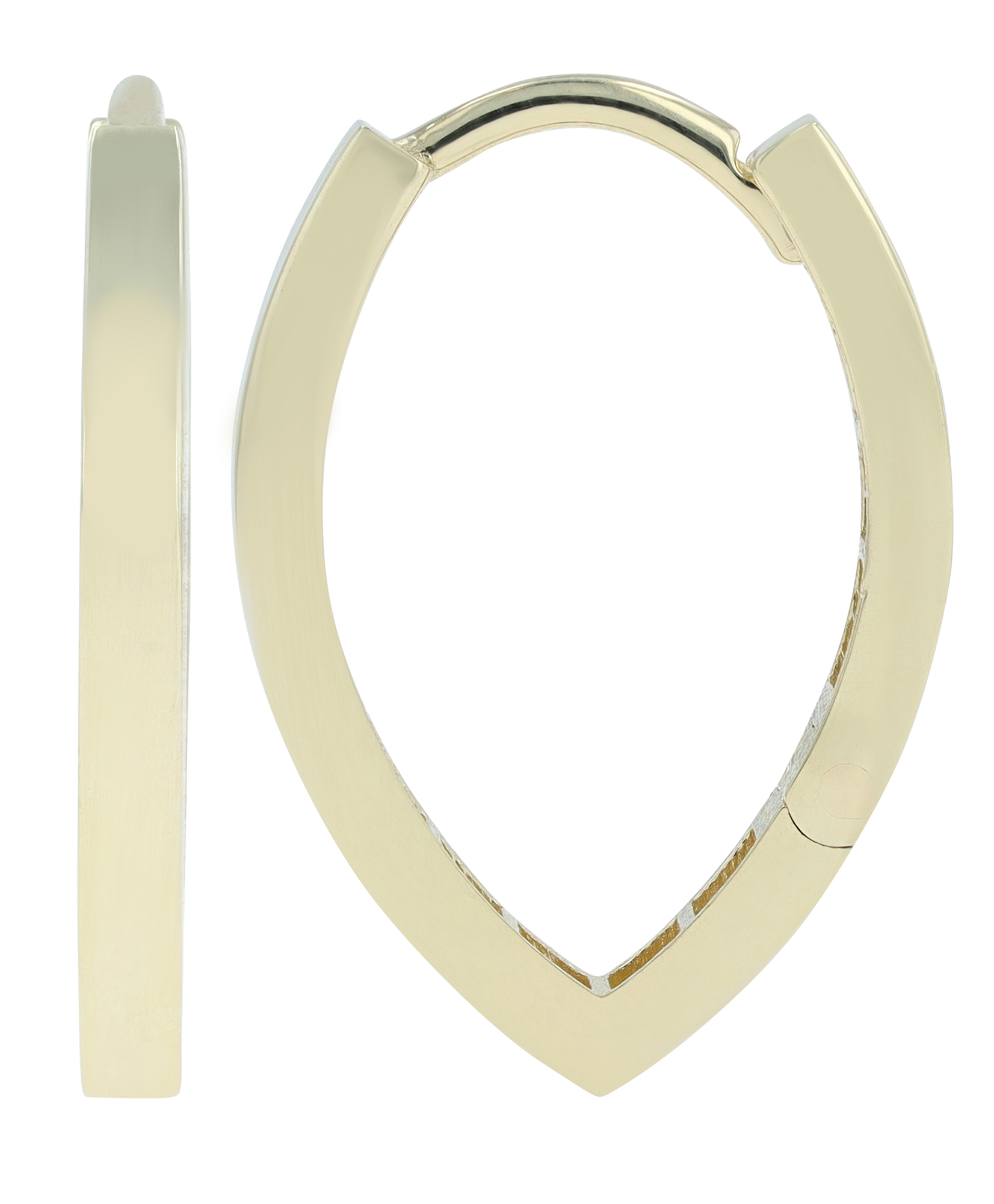 333/- Gold Creolen "Aya" V-Form, 8 Karat, Gelbgold