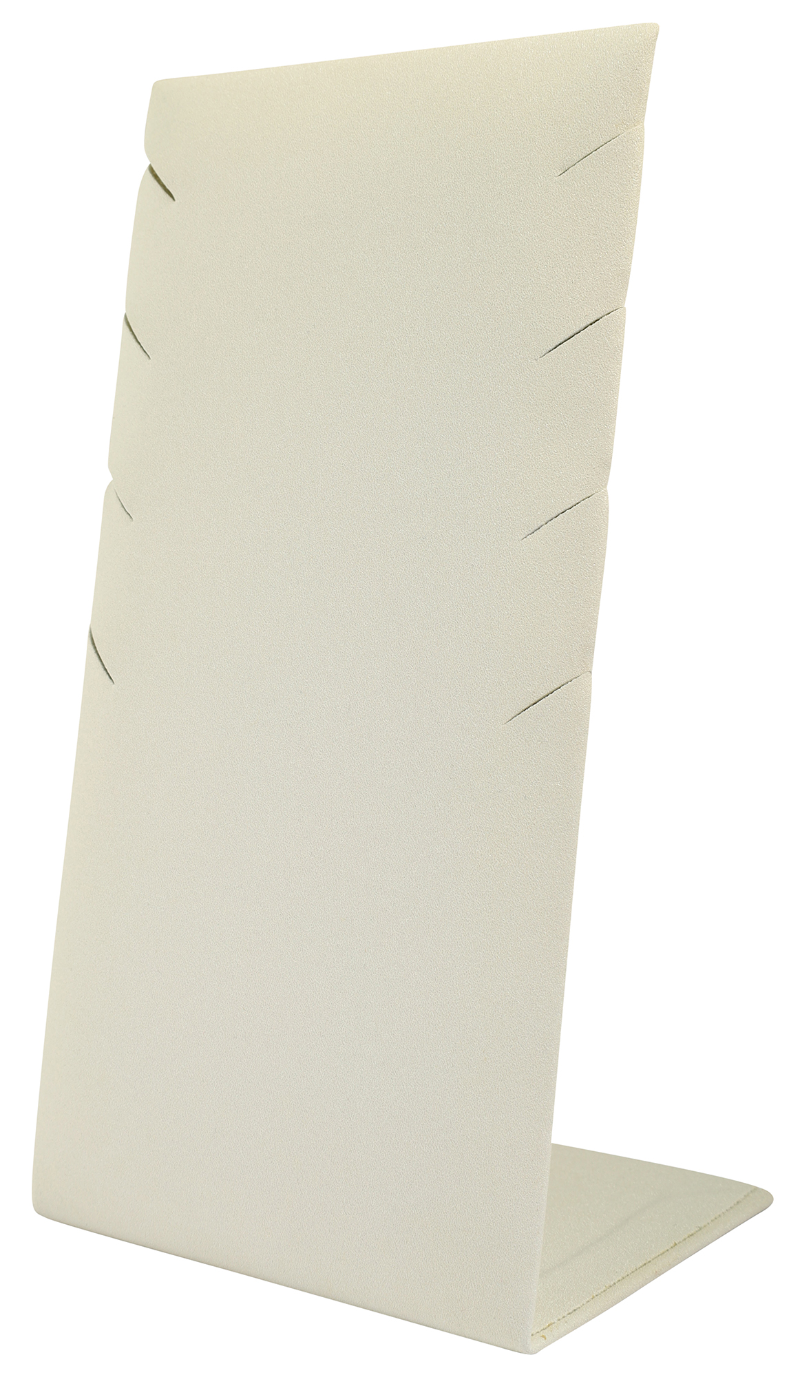 Aufsteller für 4 Ketten (Dekoserie Soft), PU-bezogen, 13,5 cm, weiß