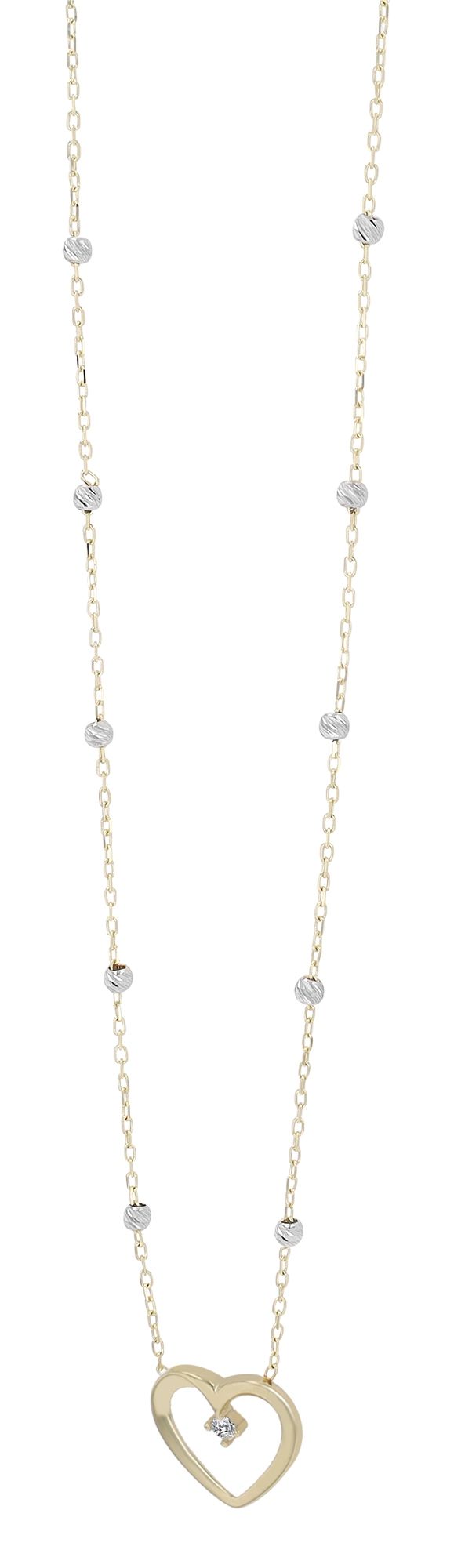 333/- Gold "Louisa" Kette mit Herzanhänger, 8Karat, Gelbgold