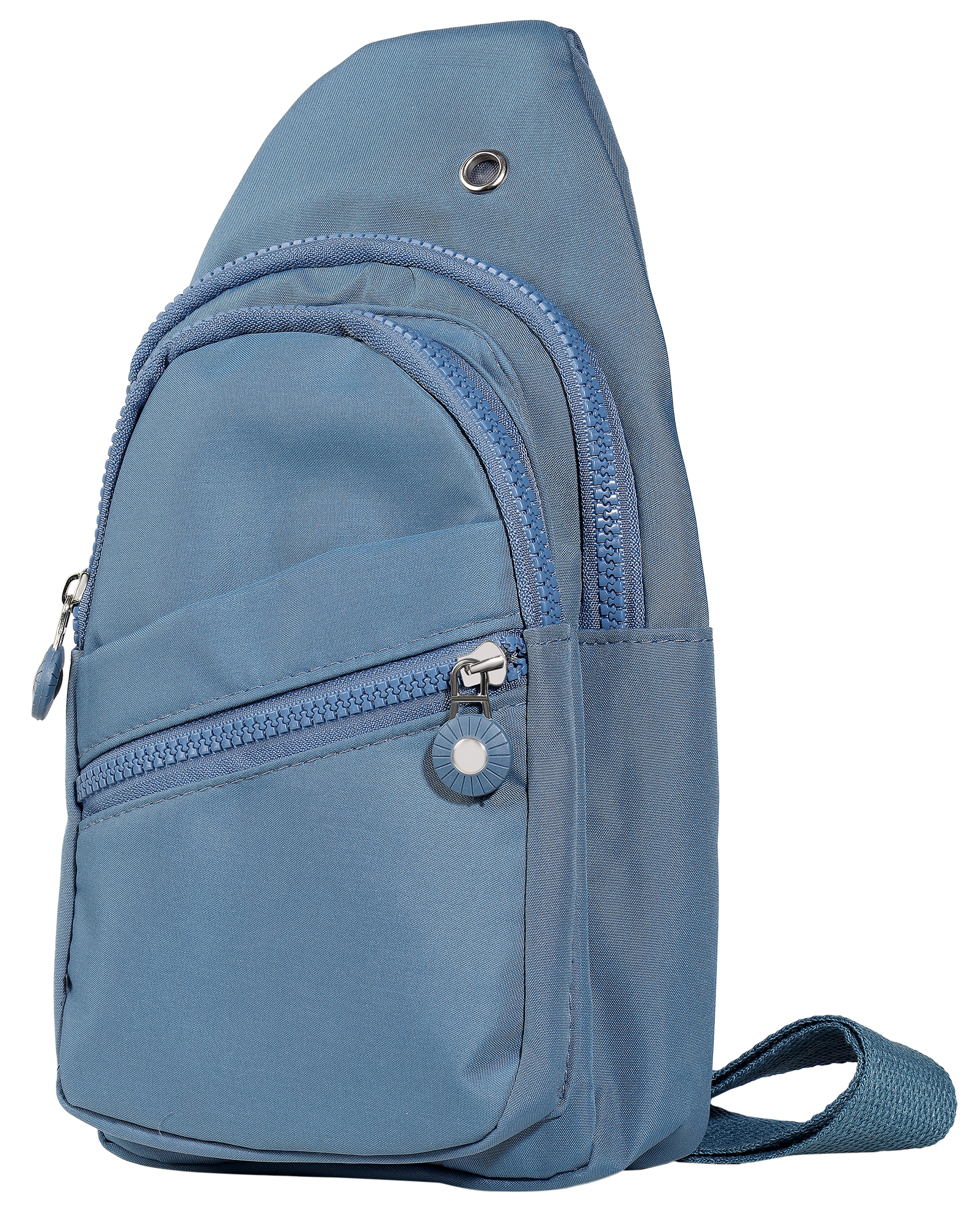 Brusttasche/ Cross Body Bag, Textil mit verstellbarem Gurt, 4 Stück/Pack, blau