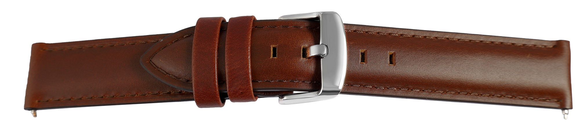 Echtleder Uhrenarmband (Quick-Release), braun, 18 mm