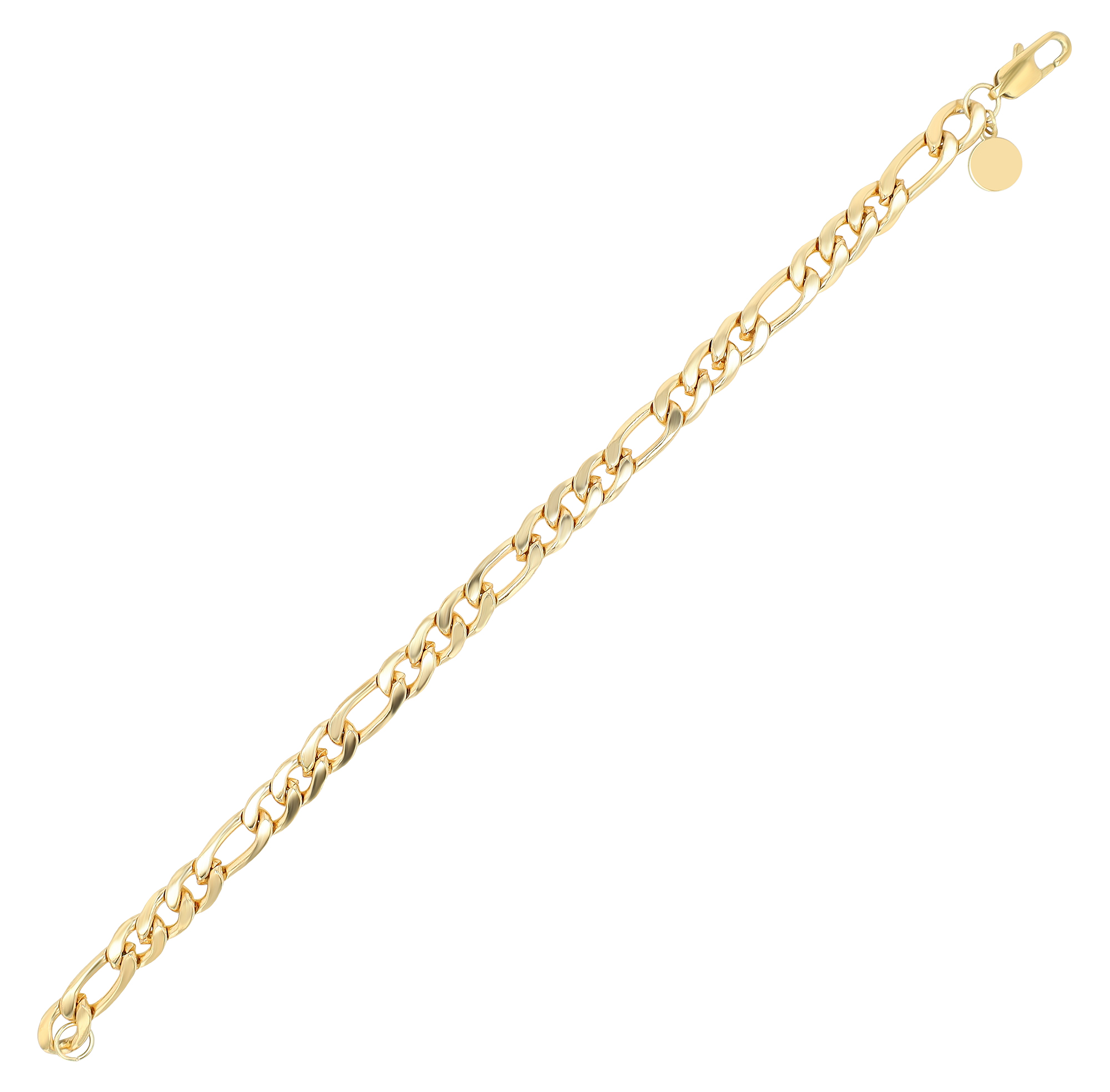 "Chico" Edelstahlarmband, 21,5 cm, Stärke 8 mm, goldfarben