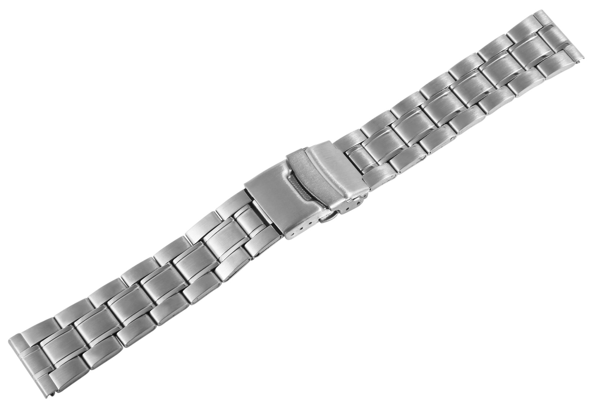 Edelstahl-Uhrenarmband, silberfarben, 18 mm