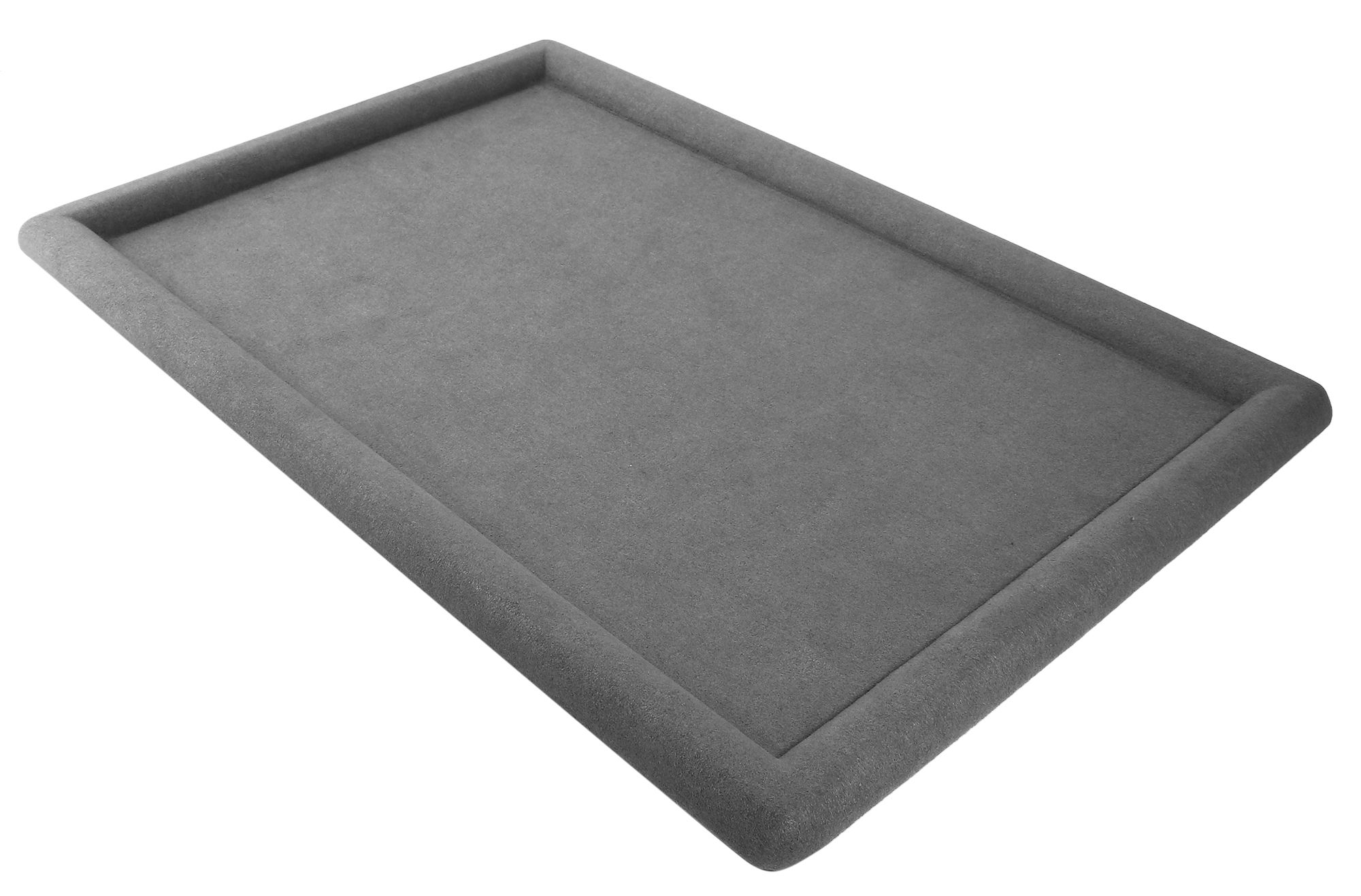 Vorlagetablett, Samt bezogen, 32,5 x 22 x 1,5 cm, grau