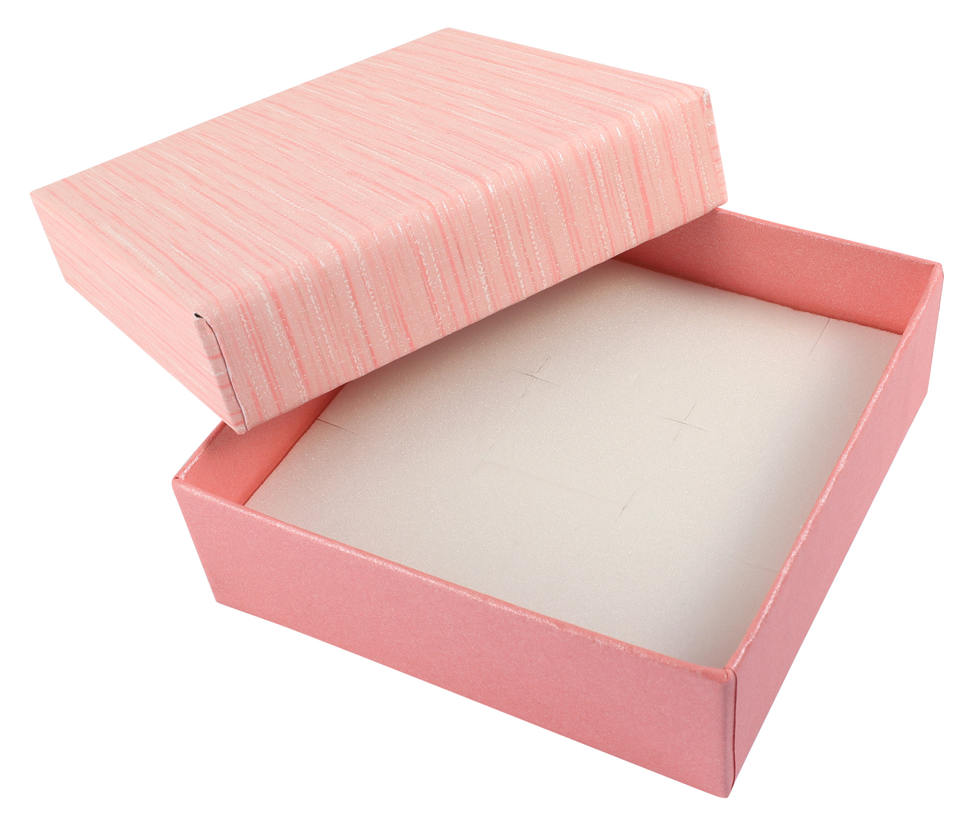 Papp Schmuckboxen, rosa, VE12, 9 x 9 cm