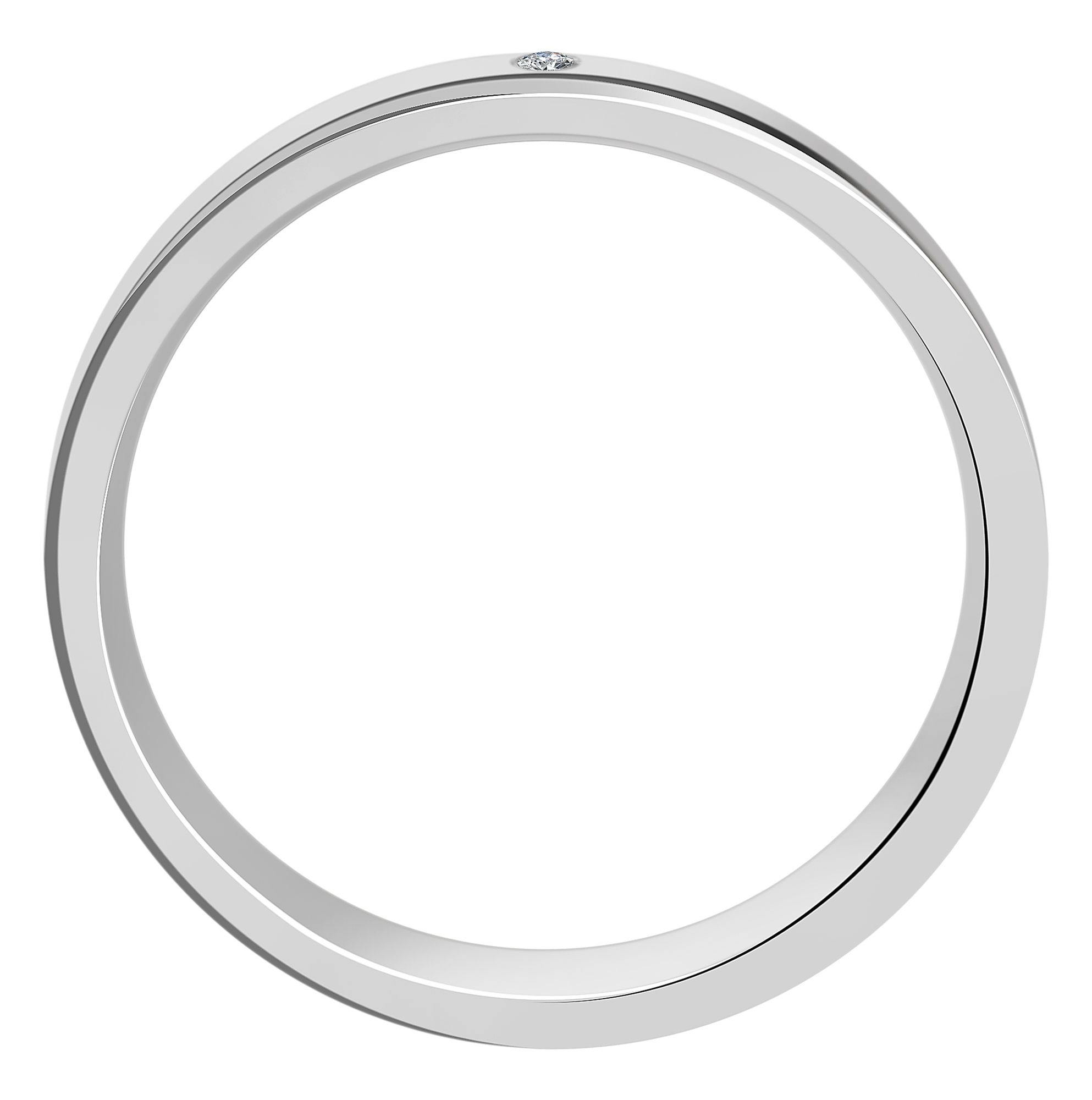 "Unity" Damen-Partnerring, Gr 64, Edelstahl, Similistein, silberfarben