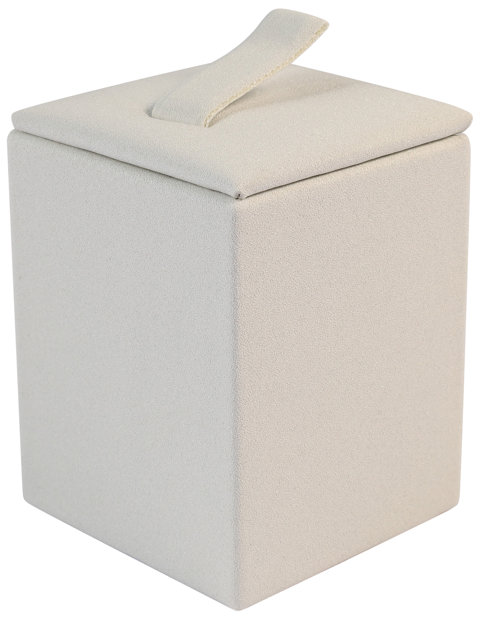 Ringaufsteller (Dekoserie Soft), PU-bezogen, Höhe 4,5 cm, weiß
