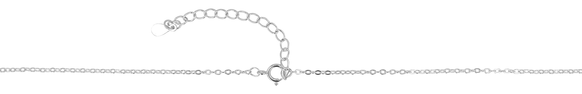"Lumina" 925/- Echt Silber Kette mit Anhänger, Zirkon, 43 + 5 cm, rhodiniert