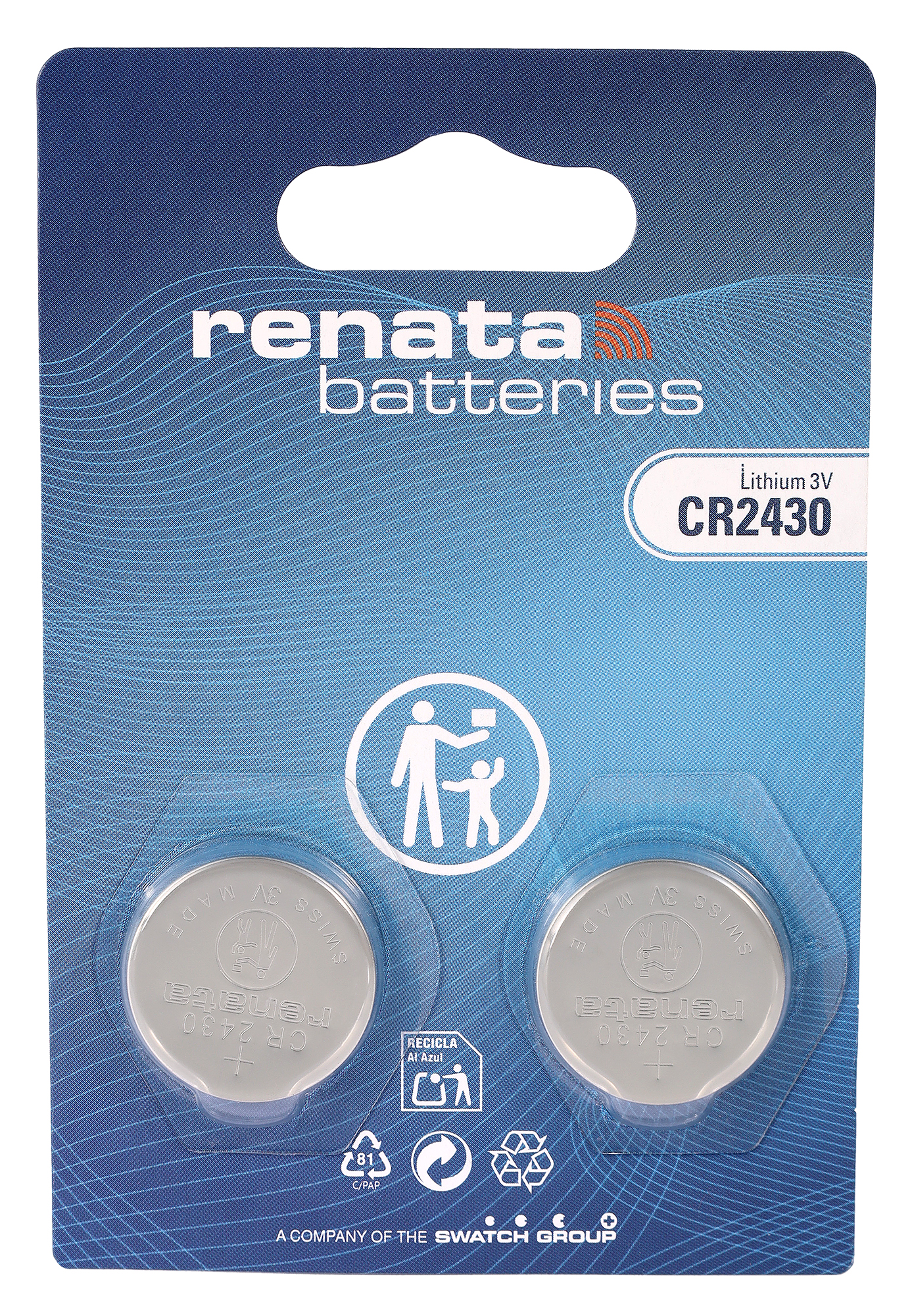 Renata Lithium 3V Knopfzellen (2er Blister), CR2430
