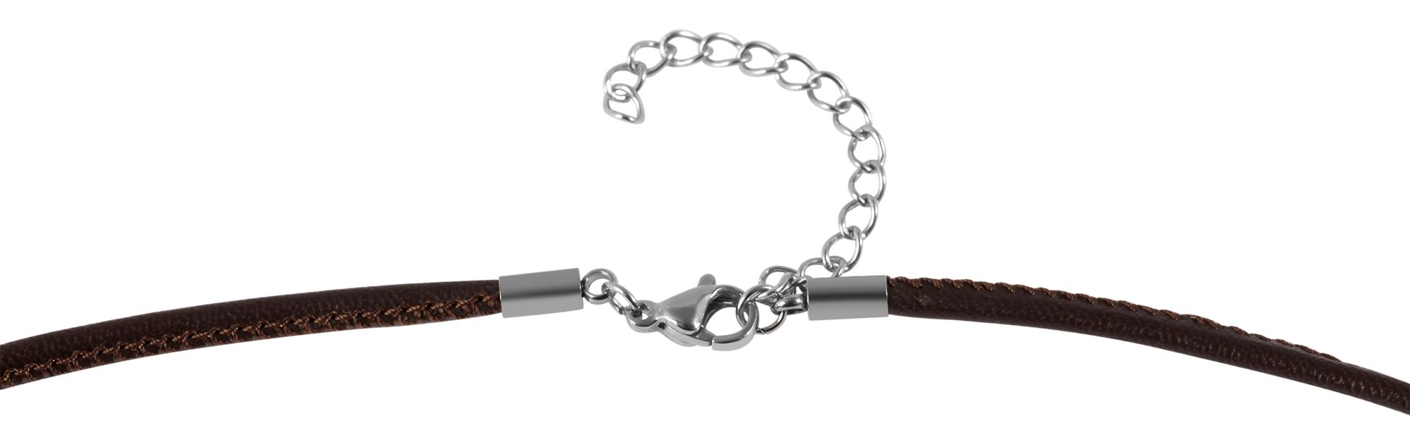 "Brendir", Echtleder Kette, dunkelbraun, Länge 60 cm