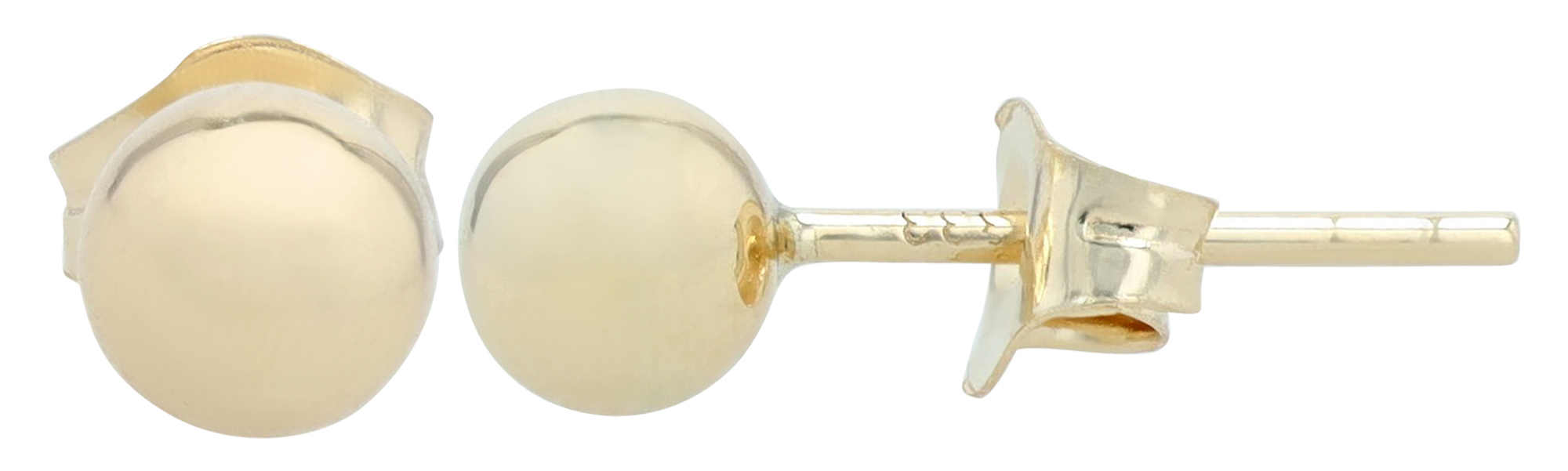 333/- Echt Gold "Nyra" Ohrstecker - Kugel Ø 4 mm, Gelbgold, 8 Karat
