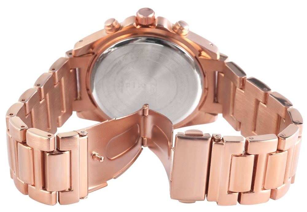 Akzent Damenuhr mit Metallarmband