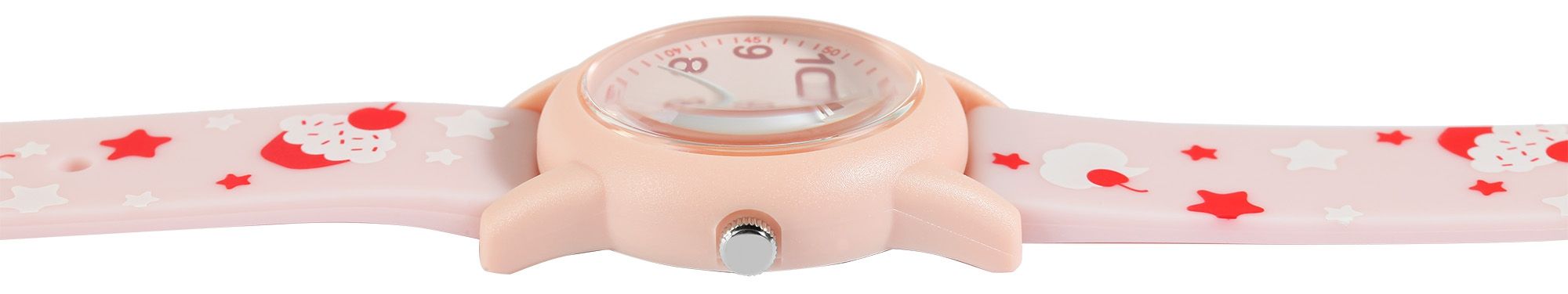 Q&Q Kinderuhr mit Silikonarmband "Cupcake", Ø 30 mm