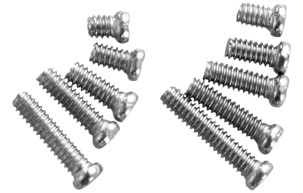 Edelstahlschrauben im Sortierkasten, 1,6mm - 5,5mm je 100 Stück
