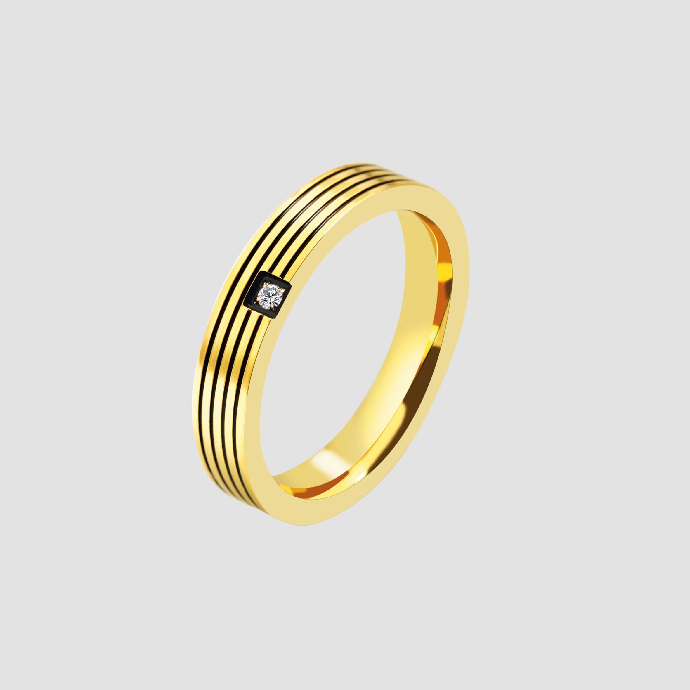 Akzent Damen Edelstahl Partnerring, Gr. 54