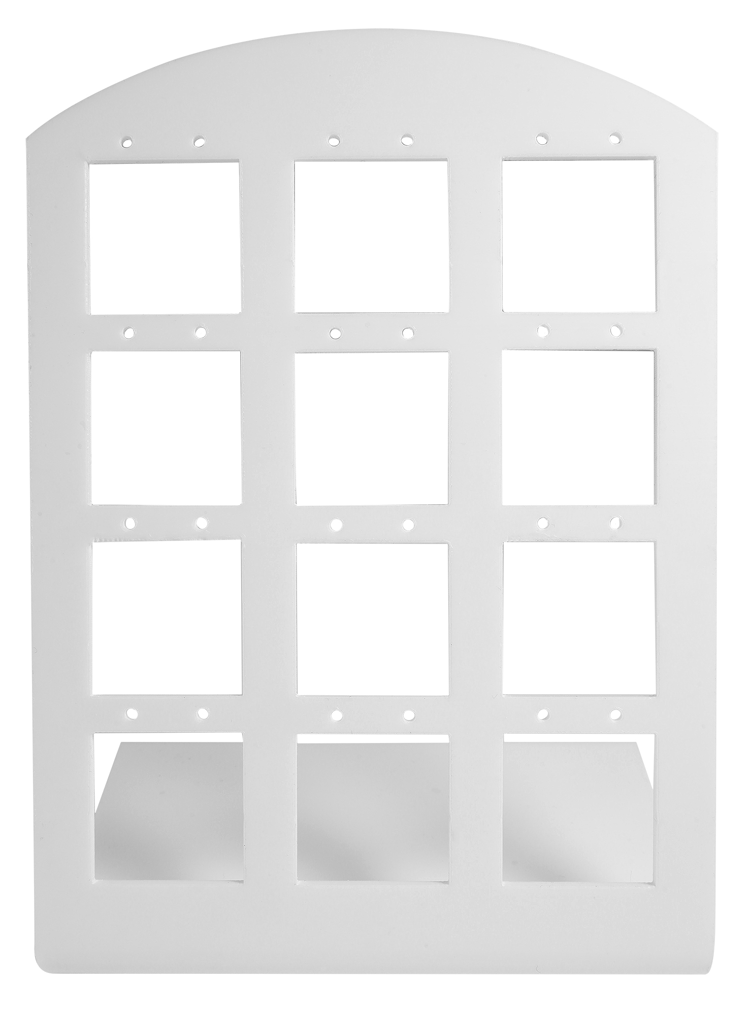 Display für 12 Ohrringe (Dekoserie Shiny), Kunststoff, 13,5 cm, weiß