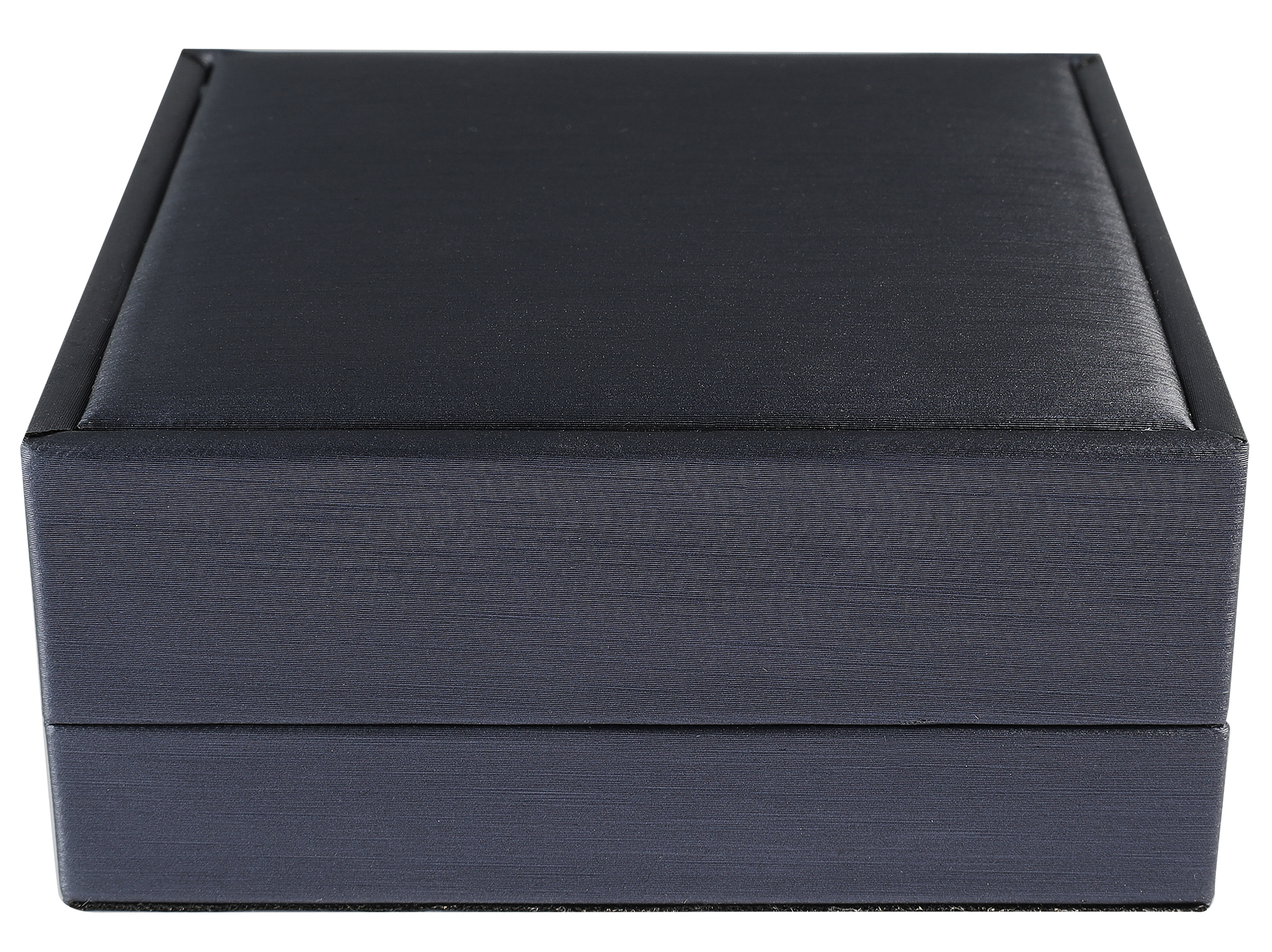 Edle Schmuck-Klappboxen (Armreifen), Metallic-Blau & Samt schwarz – VE: 10 Stück