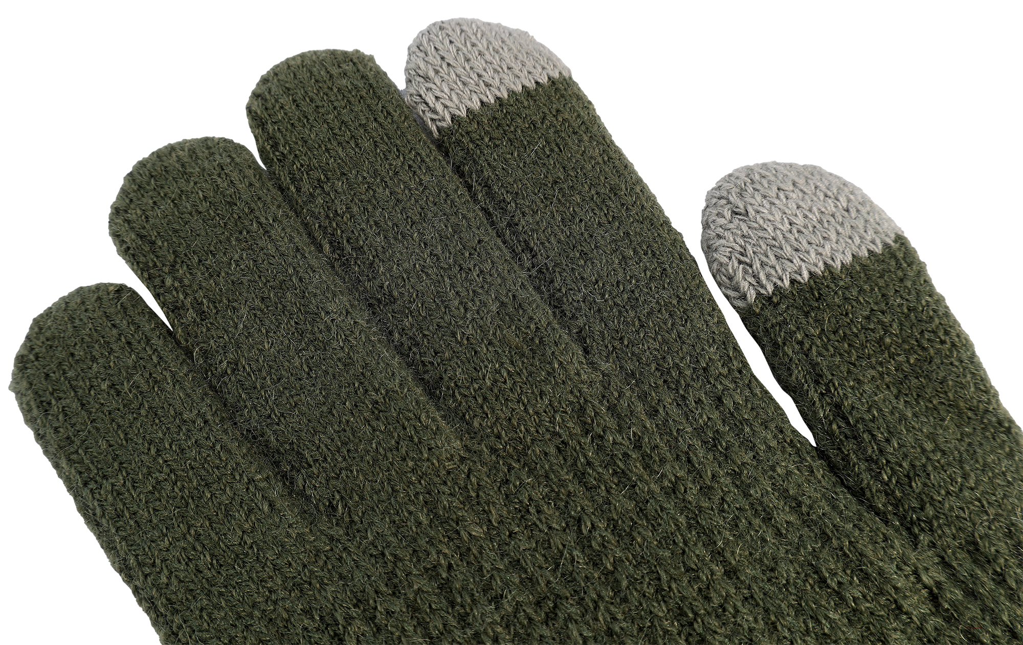Herren-Handschuhe, Gr L, khaki, Touch-Finger, 100% Polyester, VE-4
