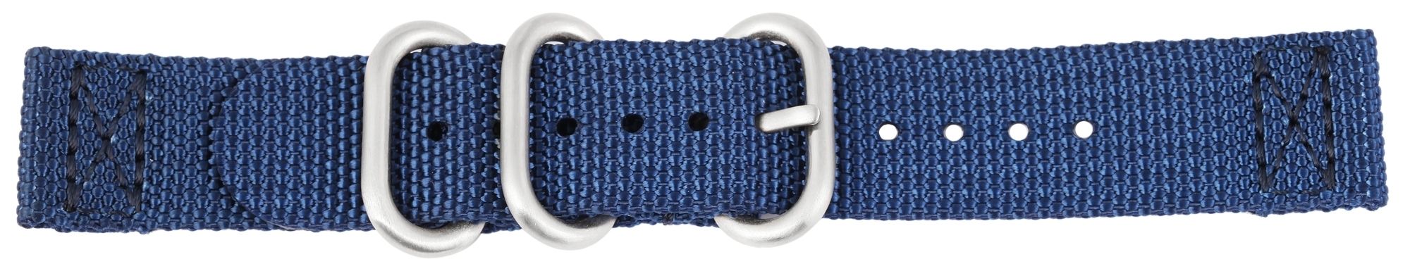 Nylon-Uhrenarmband, blau, Dornschließe, 20 mm