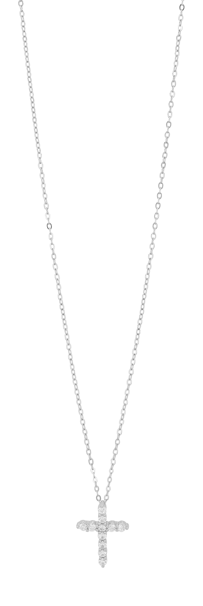 "Silma" 925/- Echt Silber Kette mit Anhänger, Zirkoniabesatz, 42 + 3 cm