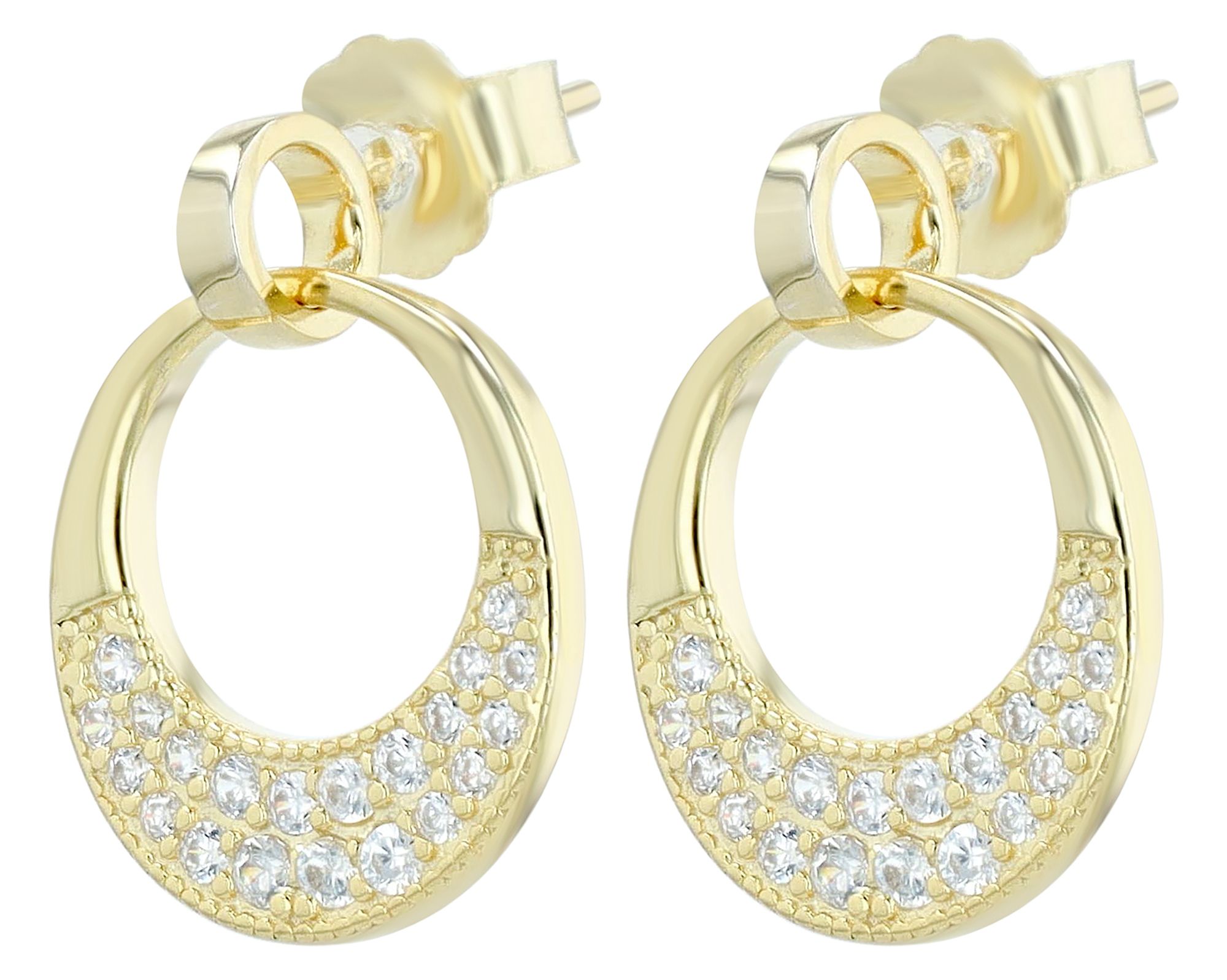 "Roxana" 925/- Echt Silber Ohrstecker mit Anhänger, vergoldet