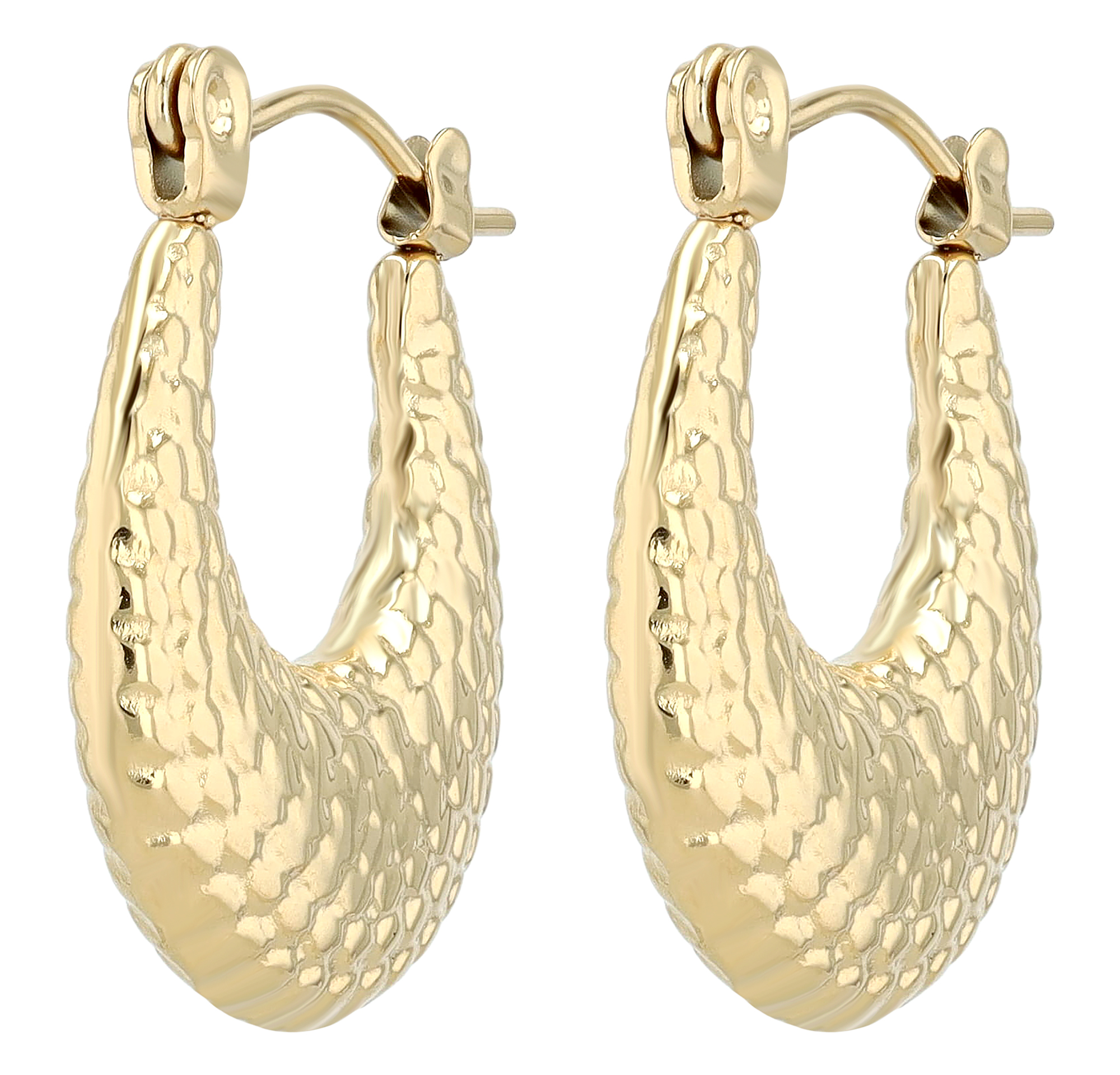 "Gerti" Edelstahl Statement Creole, goldfarben