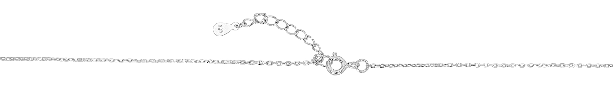 "Shine" 925/- Echt Silber, rhodiniert, Gravurplatte/Halbmond,  42 + 3 cm