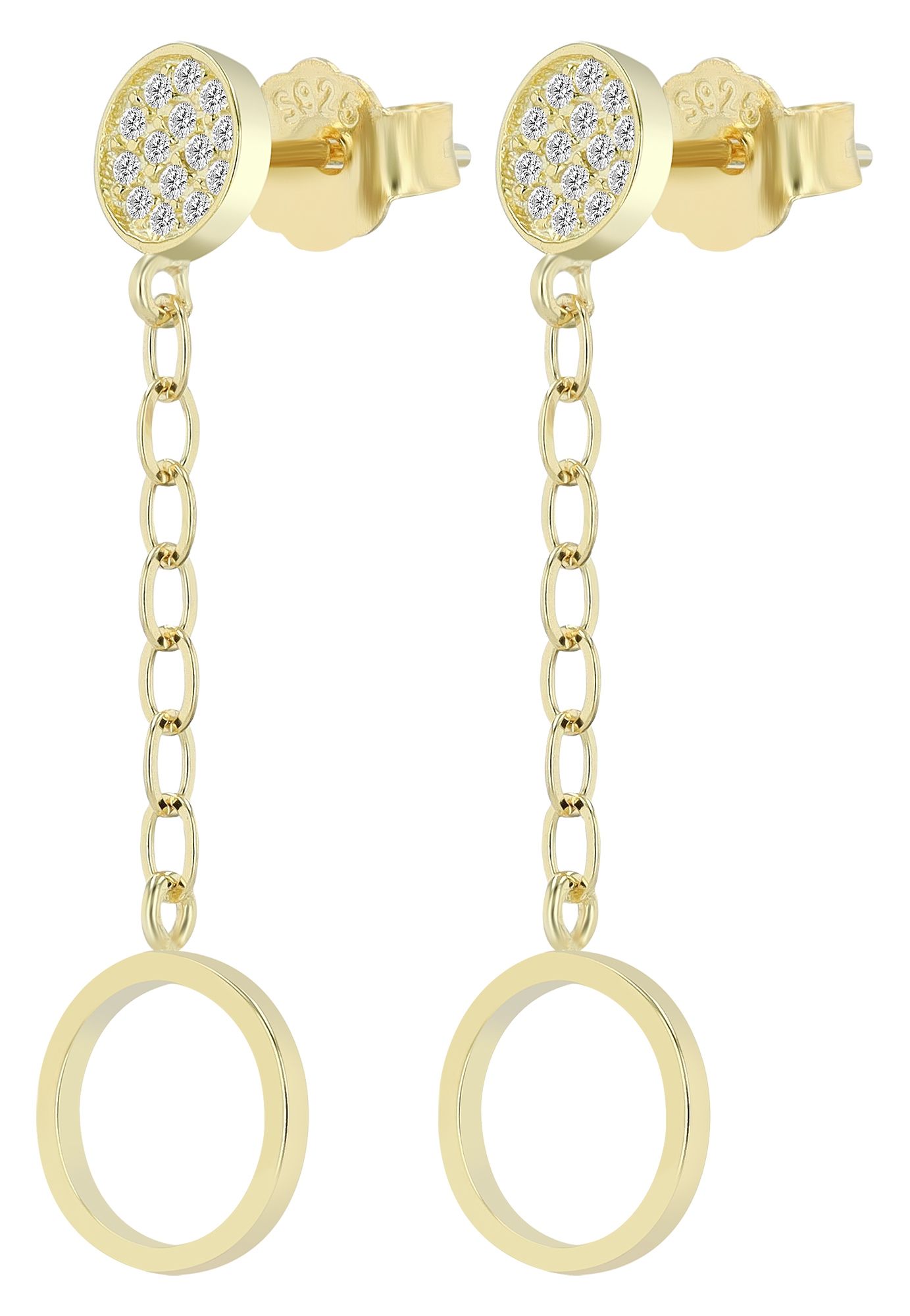 "Vivienne" Ohrstecker mit Hänger, 925/- Echt Silber