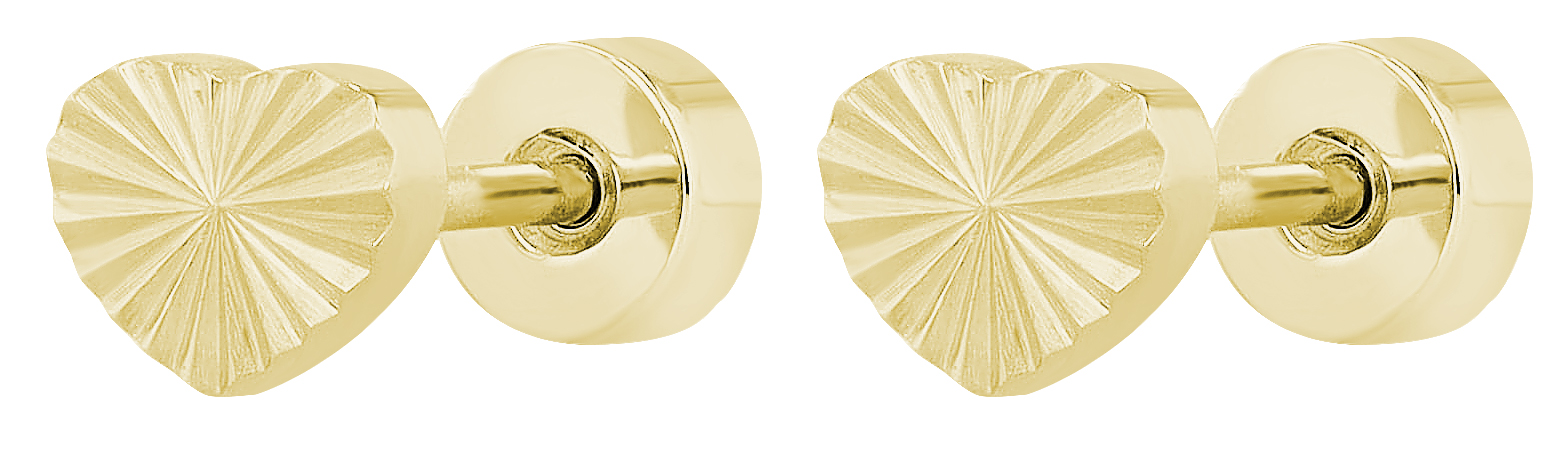 "Kosul", Edelstahl Ohrstecker/-piercing, Herz