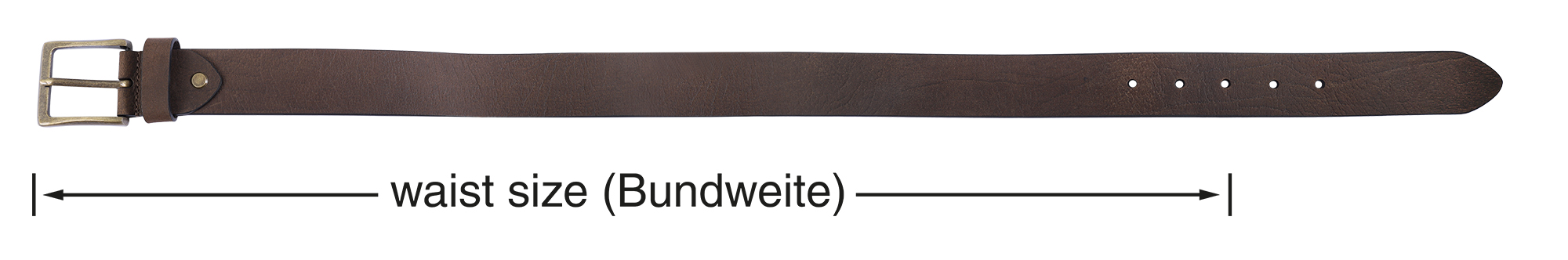 Leonardo Verrelli Echtleder Gürtel, dunkelbraun, kürzbar, 100 cm