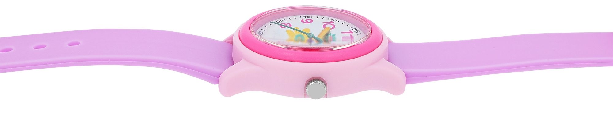 Q&Q Kinderuhr mit Silikonarmband, "Blumen", 10 Bar