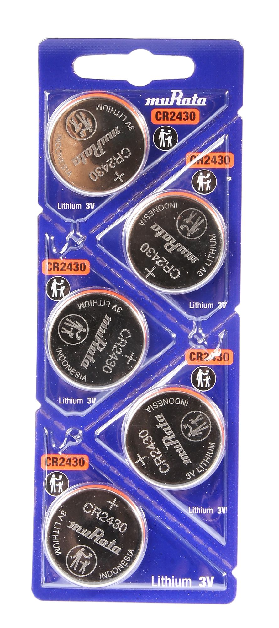 Murata Lithium Zellen im 5er Blister, CR2430