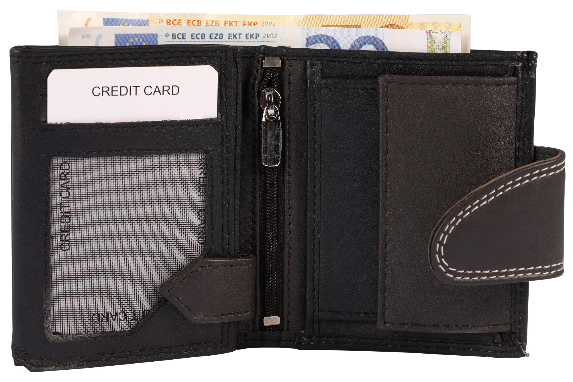 Leonardo Verrelli Echtleder (Nappa) Geldbörse, RFID, Hochformat