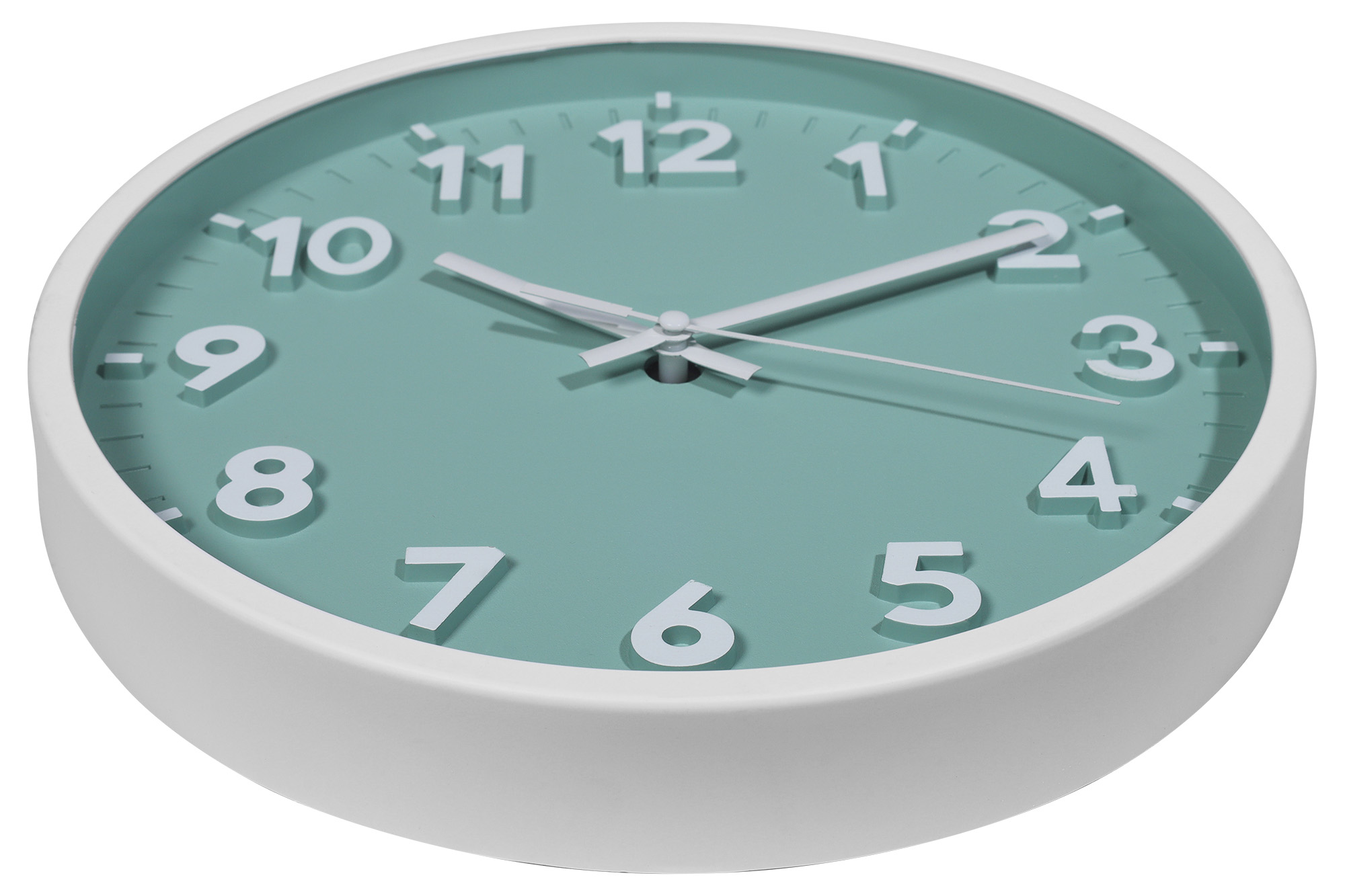 Wanduhr - Ø 25,5 cm, weiß/ Mintgrün