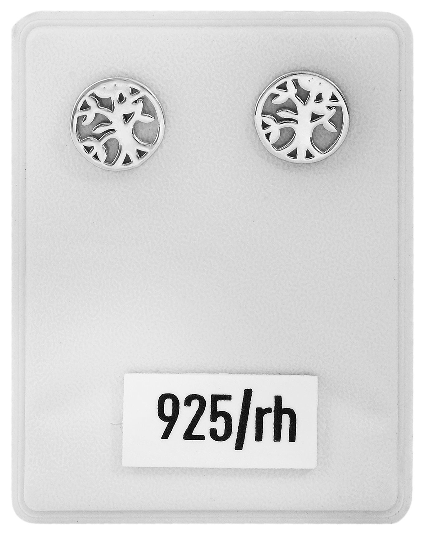 925/- Echt Silber Ohrstecker "Bea" Lebensbaum, 925/rhodiniert