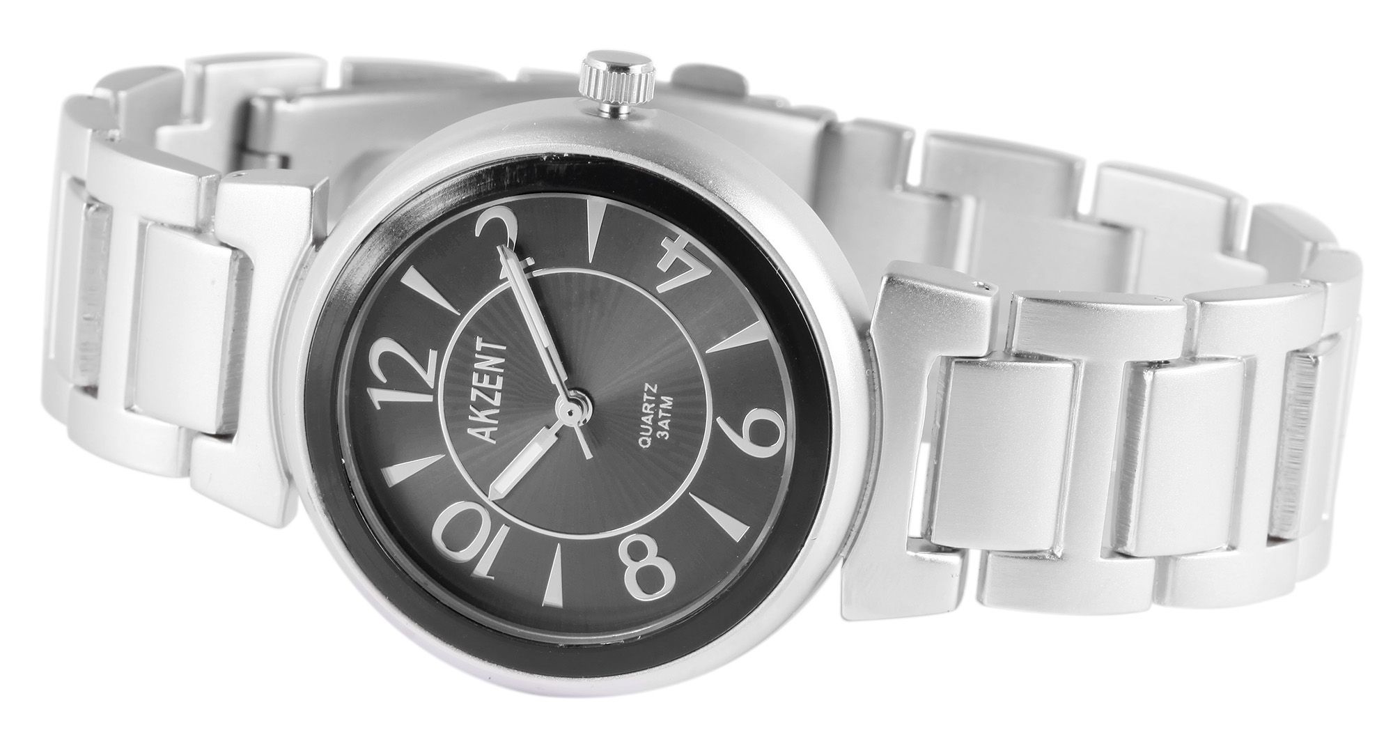Akzent Damenuhr mit Metallarmband