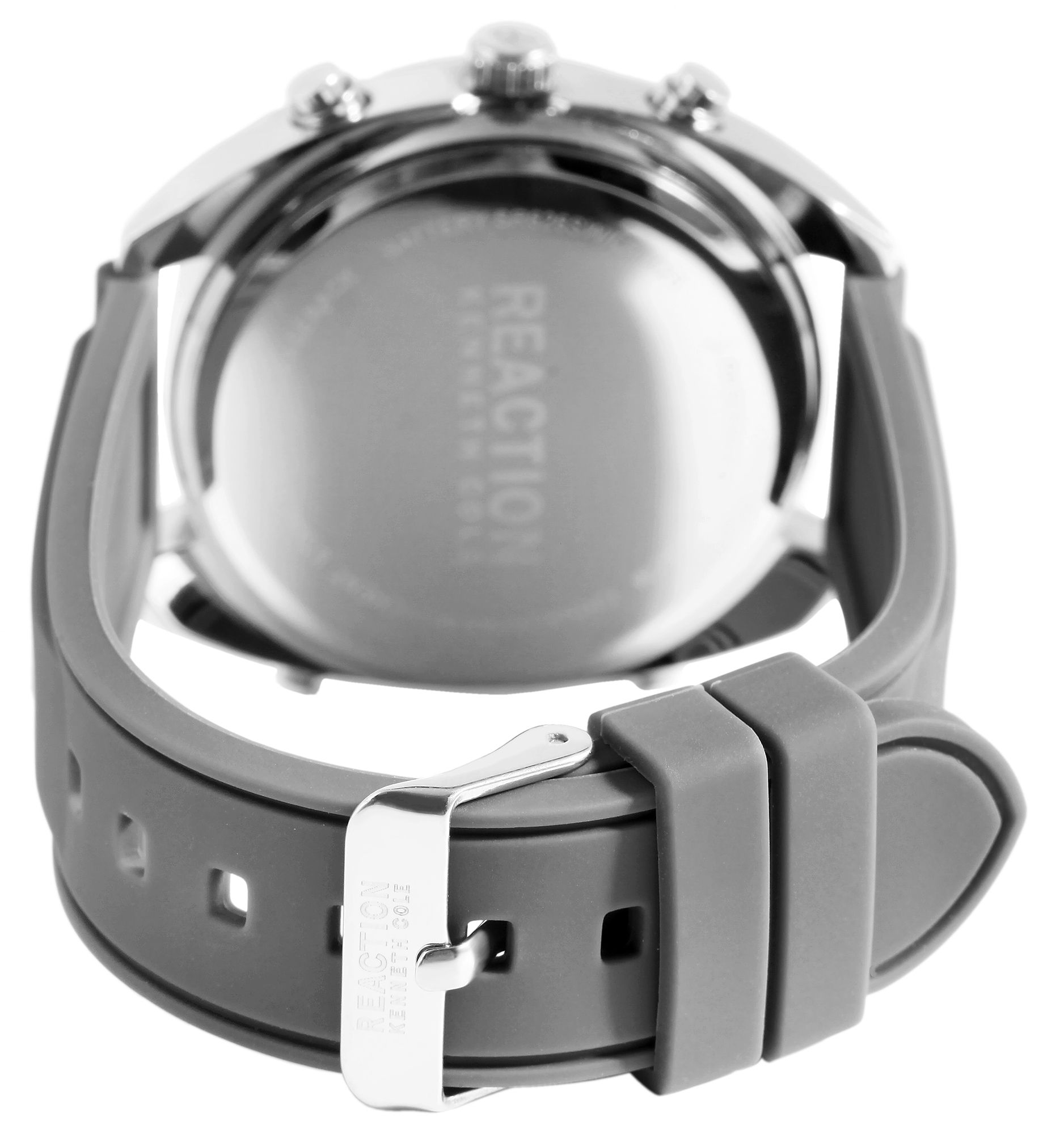 Kenneth Cole Reaction Analog-Digital Herrenuhr, silberfarben/grau