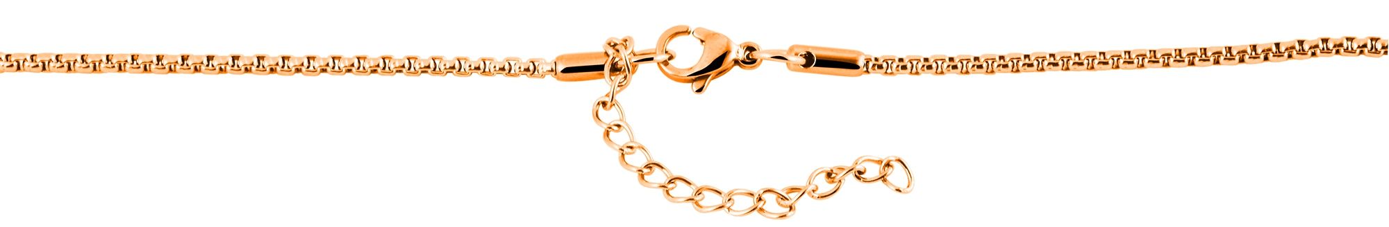 Akzent Veneziakette, Edelstahl, roségoldfarben, 50 cm