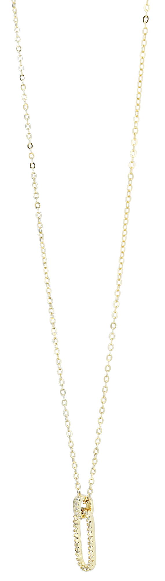 "Solomia" 925/- Echt Silber Kette 42 + 3 cm mit Anhänger, vergoldet