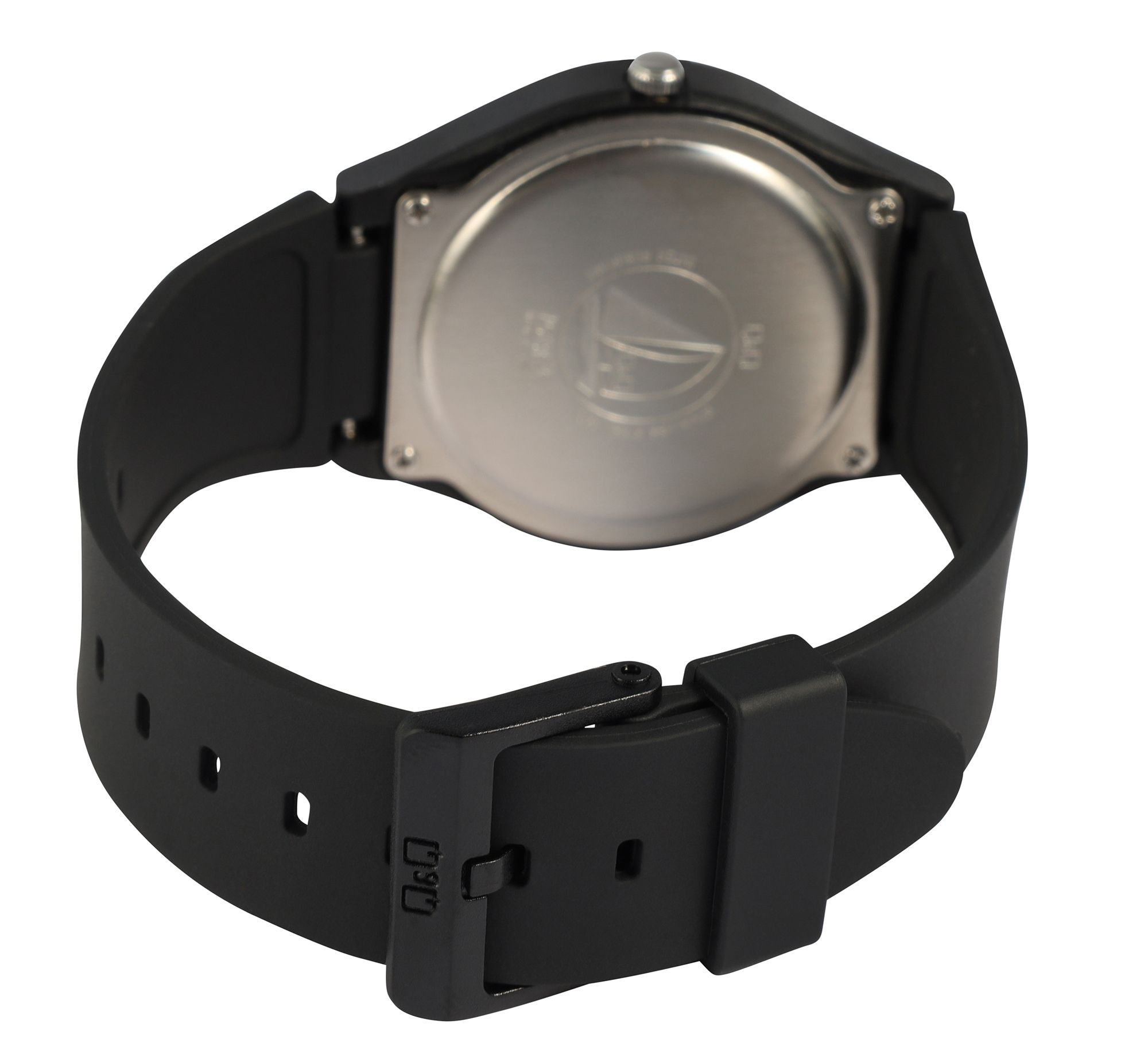 Q&Q Herren-/ Jugenduhr Silikonarmband, Ø 38 mm, schwarz