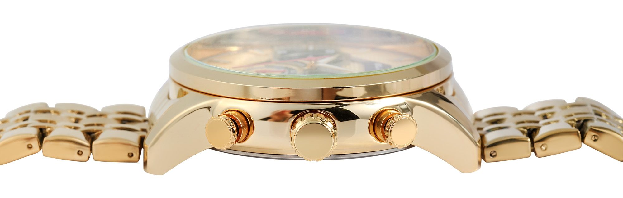 ELITE Herrenchronograph mit Edelstahlarmband, goldfarben