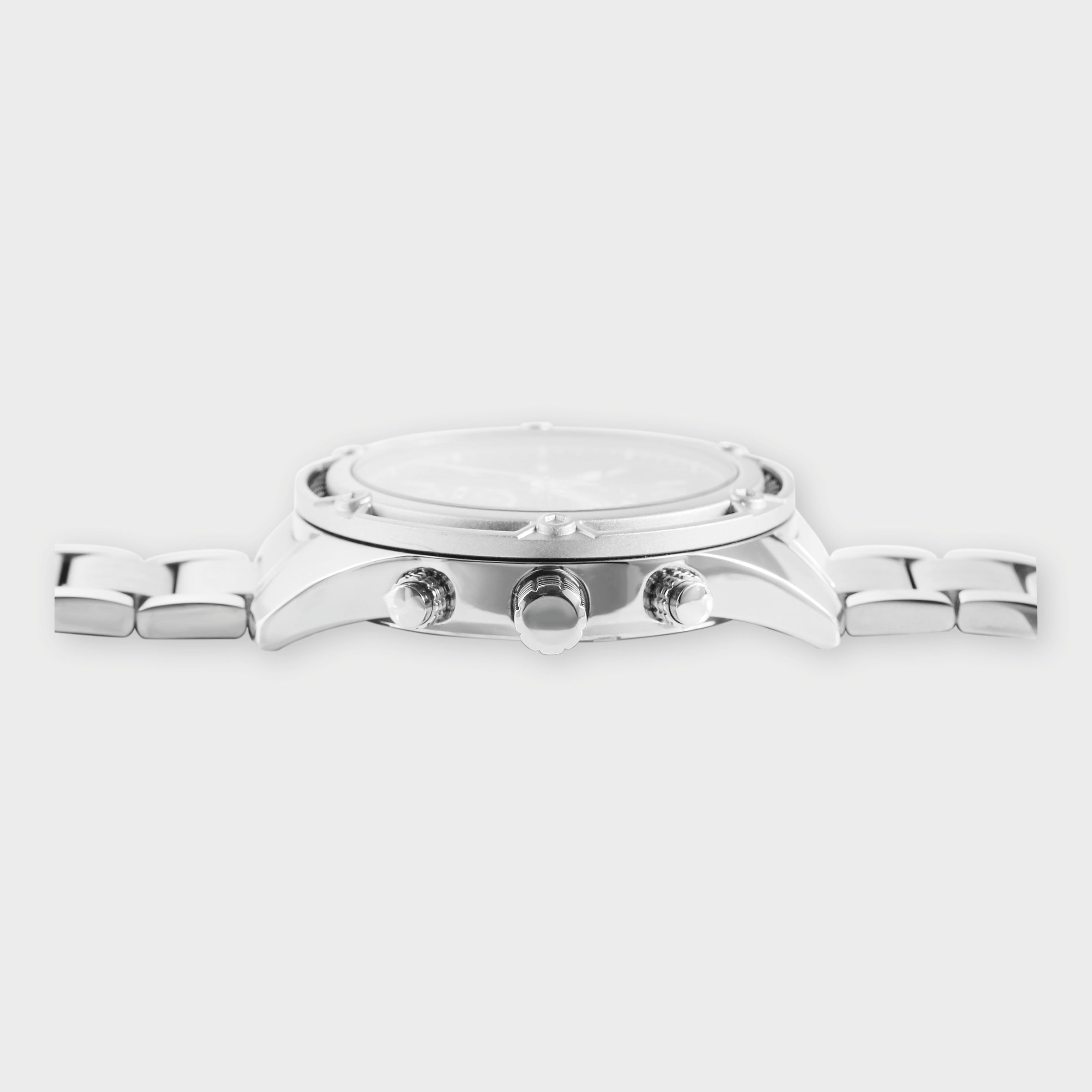 Raptor Limited Herrenuhr "Maher" mit Edelstahlarmband und Multifunktionsanzeige, silberfarben/schwarz