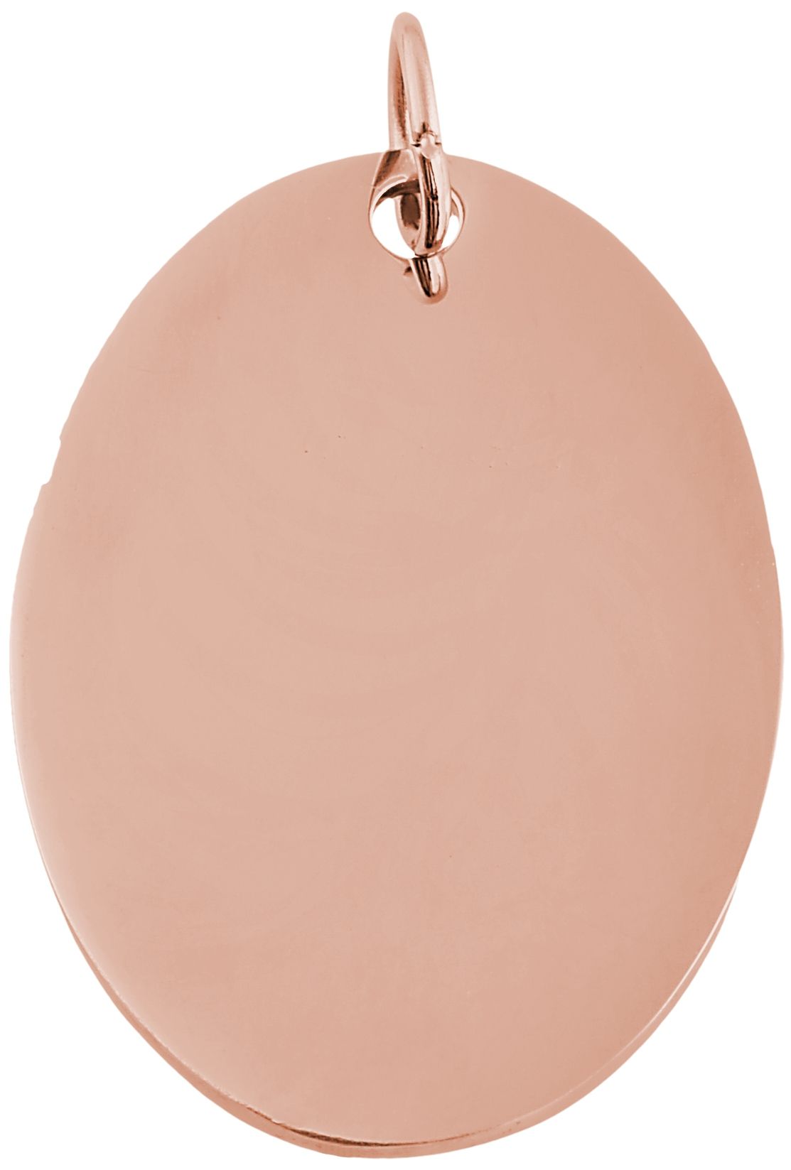 Akzent Edelstahl Gravuranhänger, oval, roségoldfarben