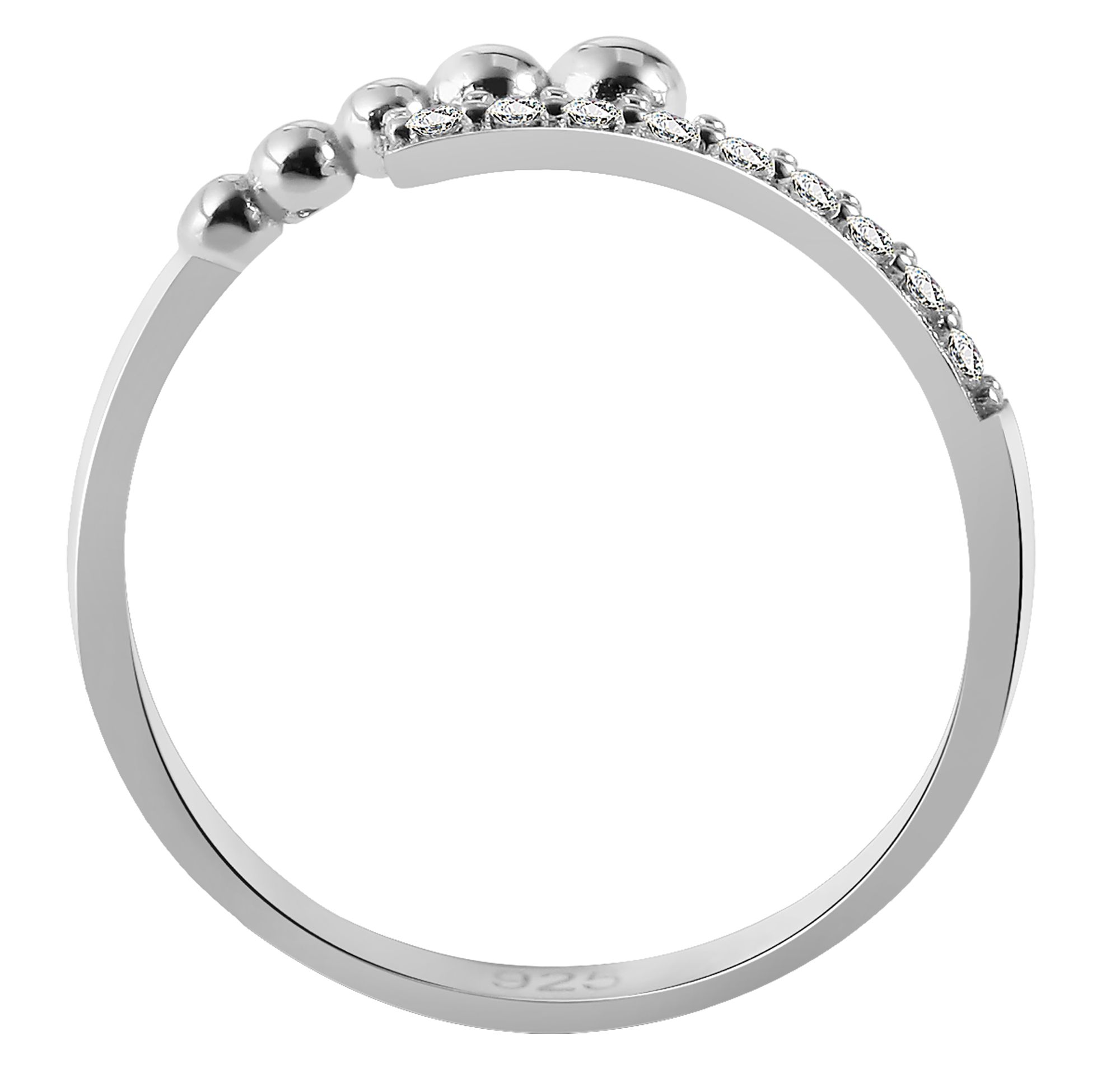 "Airin" 925/rh Echt Silber Ring "Airin" mit Zirkoniabesatz, Gr. 52