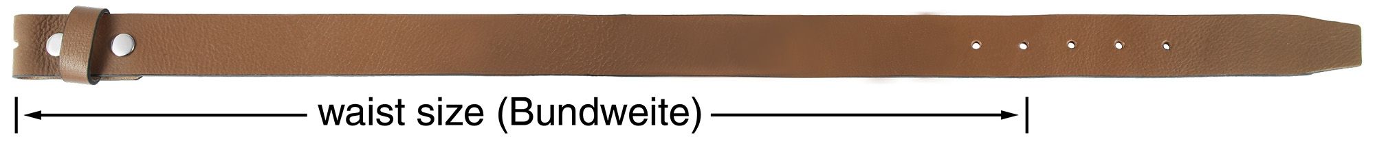 Leonardo Verrelli Echtleder Gürtel für Wechselschnallen, braun, 100 cm
