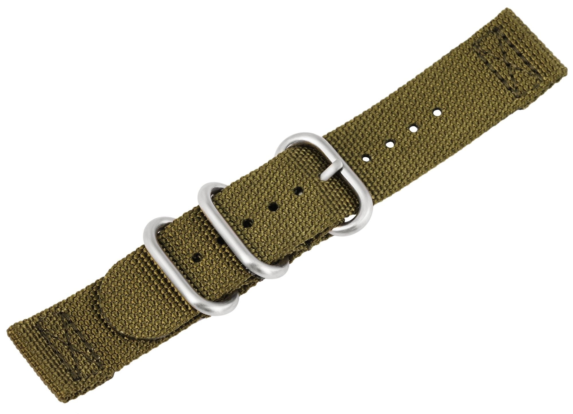 Nylon-Uhrenarmband, dunkelgrün, Dornschließe, 20 mm
