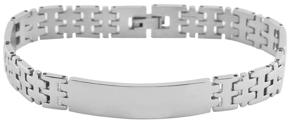 Akzent Gliederarmband aus Edelstahl in silberfarbig